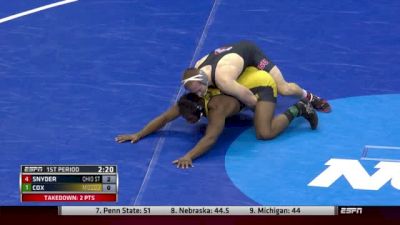 197lbs Semi-finals Kyle Snyder (Ohio State) vs. J'Den Cox (Missouri)