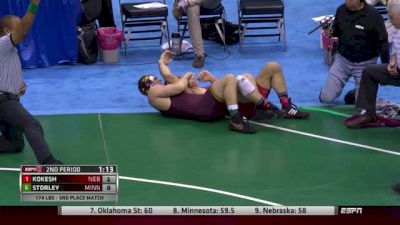 174lbs 3rd Place Match Robert Kokesh (Nebraska) vs. Logan Storley (Minnesota)