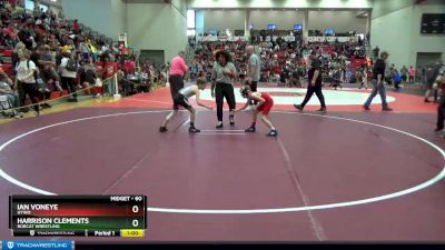 60 lbs Cons. Round 2 - Ian VonEye, HYWO vs Harrison Clements, Bobcat Wrestling