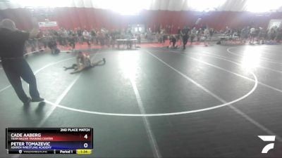 126 lbs 2nd Place Match - Cade Aaberg, Team Nazar Training Center vs Peter Tomazevic, Askren Wrestling Academy