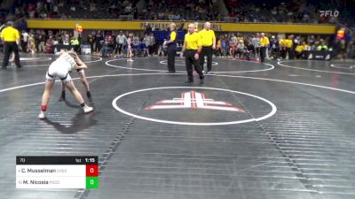 70 lbs Final - Crew Musselman, Chestnut Ridge vs Michael Nicosia, Pocono Mtn East