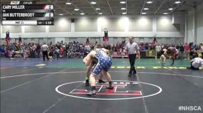 220lbs Quarter-finals Ian Butterbrodt (MA) vs. Cary Miller (NC)