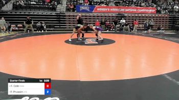 109 lbs Quarterfinal - Faith Cole, Iowa Wesleyan vs Peyton Prussin, Life