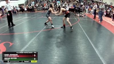 70C Round 1 - Sage Johnson, Macon Youth Wrestling vs Bronx Boyer, Warsaw