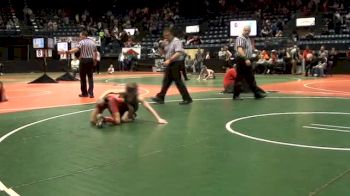 71lbs Finals Division Three Kayden Kralik (Red) vs. Kamden Hughes (Green)