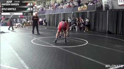 170lbs Match Hayden Hansen (OK) vs. Kyle Gentile (PA. Mp)