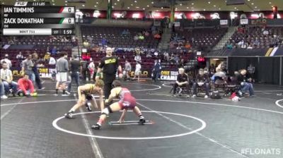 113lbs Match Ian Timmins (NV) vs. Zack Donathan (OH)