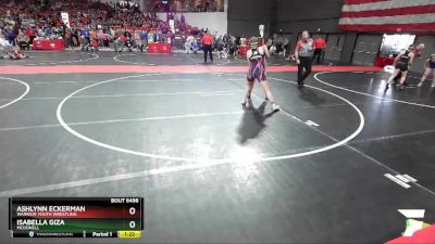 152 lbs Quarterfinal - Ashlynn Eckerman, Warrior Youth Wrestling vs Isabella Giza, Mcdonell