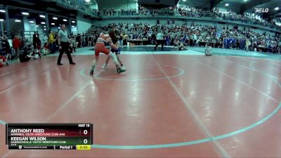 105 lbs Champ. Round 1 - Anthony Reed, Hannibal Youth Wrestling Club-AAA vs Keegan Wilson, Harrisonville Youth Wrestling Club-AAA