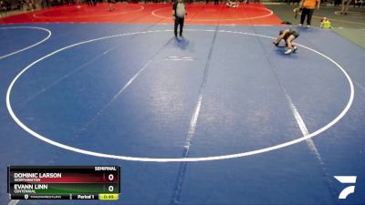 70 lbs Semifinal - Dominic Larson, Worthington vs Evann Linn, Centennial