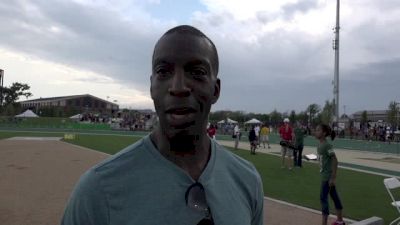 Fastest man over 400m Michael Johnson at the Michael Johnson Classic