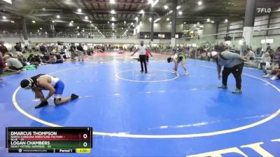 165 lbs Round 3 (4 Team) - DMarcus Thompson, NORTH CAROLINA WRESTLING FACTORY - BLUE vs Logan Chambers, HEAVY HITTING HAMMERS