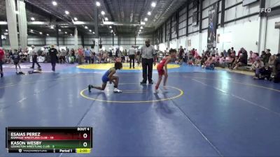 80 lbs Placement (4 Team) - Kason Wesby, LEXINGTON WRESTLING CLUB vs Esaias Perez, RAMPAGE WRESTLING CLUB