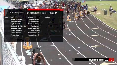 Youth Girls' 200m, Semi-Finals 27 - Age 15-16