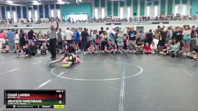 92 lbs Round 4 (6 Team) - Chase Larsen, Buxton vs Grayson Marchbank, Charlotte Vikings