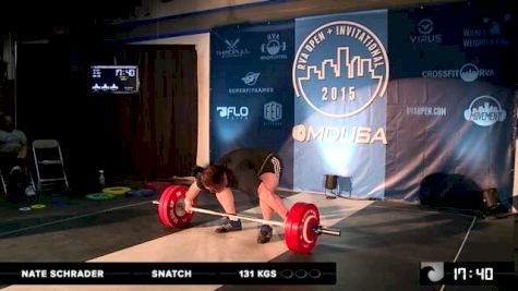 RVA Men's Invitational Nate Schrader Snatch 131 Kgs