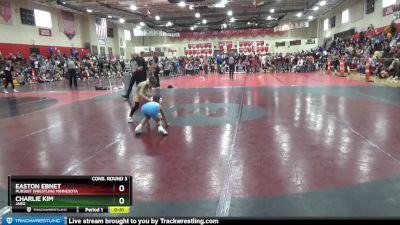 55 lbs Cons. Round 3 - Charlie Kim, JARO vs Easton Ebnet, Pursuit Wrestling Minnesota