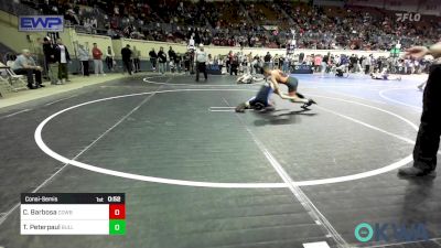 75 lbs Consolation - Cash Barbosa, Cowboy Wrestling Club vs Talon Peterpaul, BullTrained