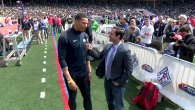 Ryan Bailey after anchoring Team USA 4x100 to victory