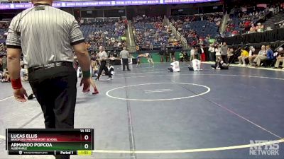 1A 132 lbs Quarterfinal - Armando Popcoa, Albemarle vs Lucas Ellis, Bradford Preparatory School