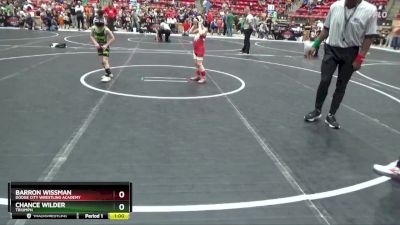 52 lbs Champ. Round 2 - Chance Wilder, Triumph vs Barron Wissman, Dodge City Wrestling Academy