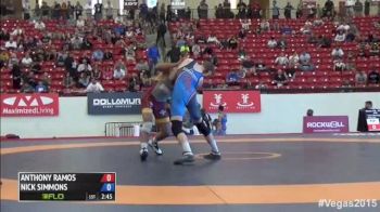 57kg Quarter-finals Anthony Ramos (Titan Mercury Wrestling Club) vs. Nick Simmons (Sunkist Kids Wrestling Club)