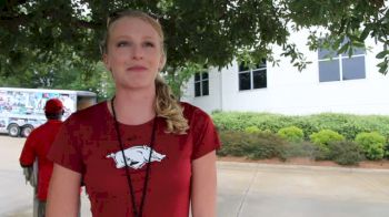 Razorback Sandi Morris on her new collegiate record