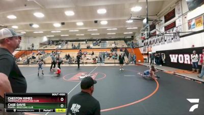 71 lbs Semifinal - Cheston Kimes, Thermopolis Wrestling Club vs Case Davis, Powell Wrestling Club