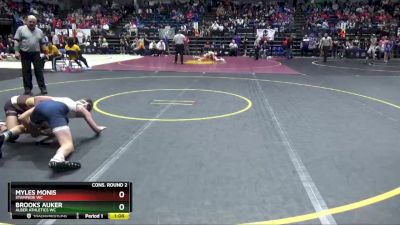 116 lbs Cons. Round 2 - Brooks Auker, Alber Athletics WC vs Myles Monis, Stampede WC