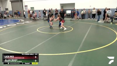 127 lbs Round 2 - Jillian Brady, Interior Grappling Academy vs Lacie Rice, Baranof Bruins Wrestling Club