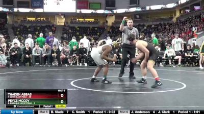 182 lbs Quarterfinal - Thaden Abbas, 1-Southeast Polk vs Peyce McCoy, 8-Dubuque Hempstead
