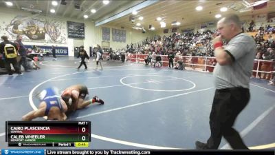 126 lbs Cons. Round 2 - Caleb Wheeler, Newport Harbor vs Cairo Plascencia, Central