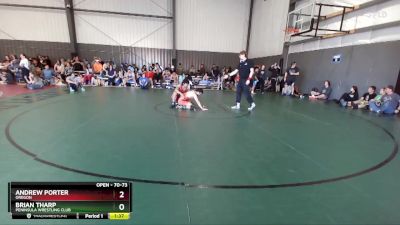 70-73 lbs Semifinal - Brian Tharp, Peninsula Wrestling Club vs Andrew Porter, Oregon