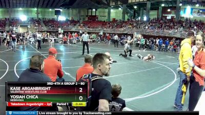 80 lbs Champ. Round 1 - Kase Arganbright, Valentine Wrestling Club vs Yosiah Chica, Nebraska