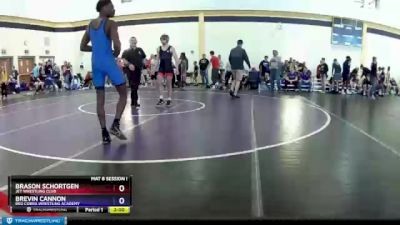 138 lbs Cons. Semi - Brason Schortgen, Jet Wrestling Club vs Brevin Cannon, Red Cobra Wrestling Academy