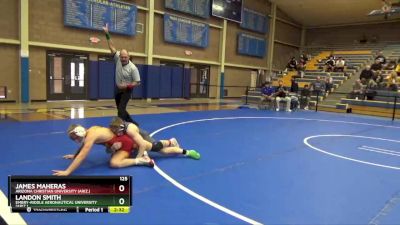 125 lbs Cons. Round 3 - James Maheras, Arizona Christian University (Ariz.) vs Landon Smith, Embry-Riddle Aeronautical University (Ariz.)