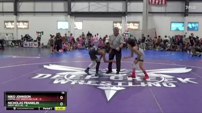 75 lbs Semis (4 Team) - Nicholas Franklin, GREAT NECK WC vs Niko Johnson, CAPITAL CITY WRESTLING CLUB