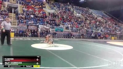 113 lbs Quarterfinal - Riley Hasbrouck, Hettinger/Scranton vs TJ Boyer, MonDak