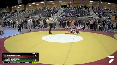 117 lbs Cons. Semi - Klayton Perkins, Pleasant Hill Wrestling Club vs James Ringseth, Newberg Mat Club