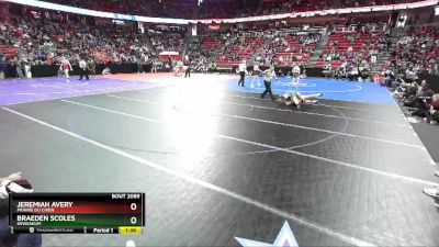 D2-160 lbs Quarterfinal - Braeden Scoles, Kewaskum vs Jeremiah Avery, Prairie Du Chien