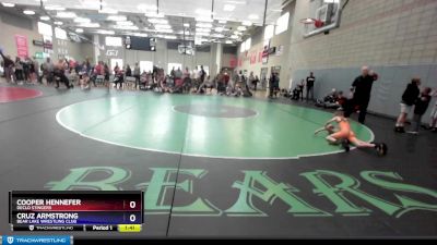 63 lbs Semifinal - Cooper Hennefer, Declo Stingers vs Cruz Armstrong, Bear Lake Wrestling Club