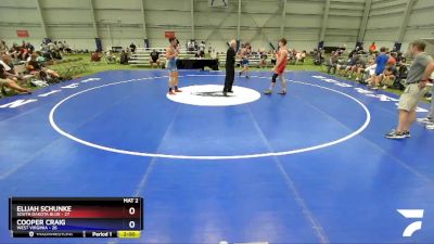 160 lbs Round 1 (8 Team) - Elijah Schunke, South Dakota Blue vs Cooper Craig, West Virginia