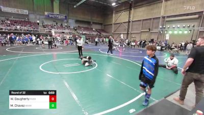 62 lbs Round Of 32 - Wyatt Daugherty, Pueblo County WC vs Micah Chavez, Warrior