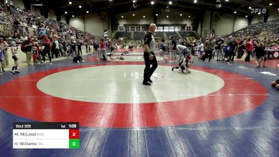 60 lbs Quarterfinal - Mackenzie McLeod, Bison Takedown Wrestling Club vs Hatcher Williams, The Storm Wrestling Center