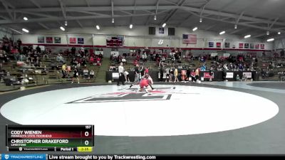 157 lbs Champ. Round 1 - Christopher Drakeford, Limestone vs Cody Wienen, Minnesota State Moorhead
