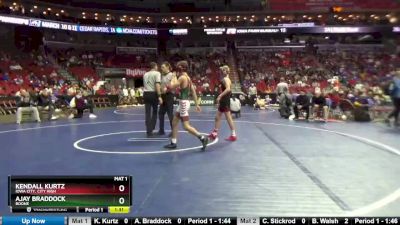 3A-106 lbs Cons. Round 3 - Kendall Kurtz, Iowa City, City High vs Ajay Braddock, Boone