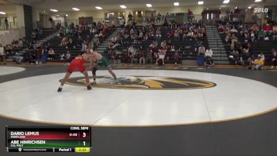 141 lbs Cons. Semi - Abe Hinrichsen, Cal Poly vs Dario Lemus, Maryland