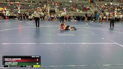 80 lbs Cons. Round 4 - Macyn Gardner, Legends Of Gold vs Jayden Gach, Carroll Cardinals