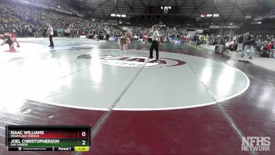 3A 144 lbs Champ. Round 1 - Isaac Williams, Mountlake Terrace vs Joel Christopherson, Oak Harbor