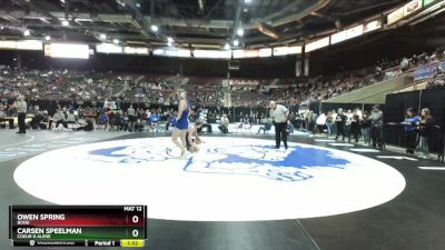 5A 182 lbs Champ. Round 1 - Carsen Speelman, Coeur D Alene vs Owen Spring, Boise